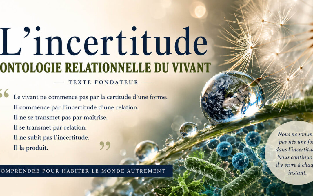 L&rsquo;Incertitude – Ontologie relationnelle radicale du vivant